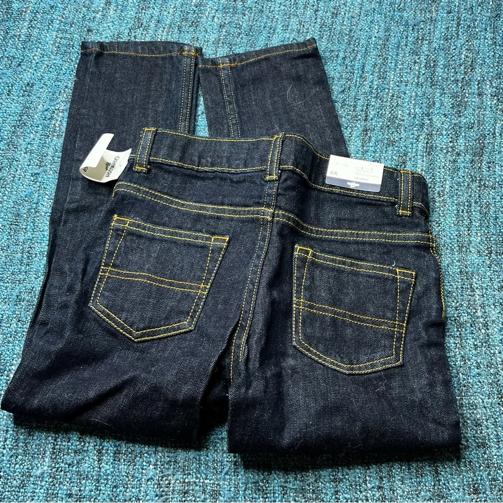 OshKosh B'Gosh Youth Girls Skinny Jeans in Dark Blue Denim Girl's 6 Regular NWT